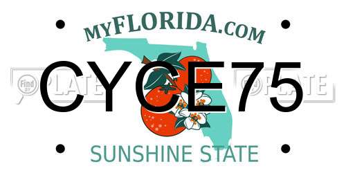 CYCE75 Florida License Plate
