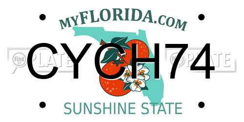CYCH74 Florida License Plate