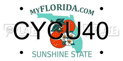 CYCU40 Florida License Plate