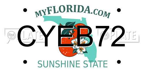 CYEB72 Florida License Plate