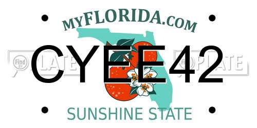 CYEE42 Florida License Plate