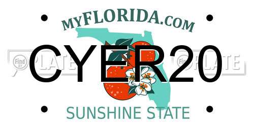 CYER20 Florida License Plate