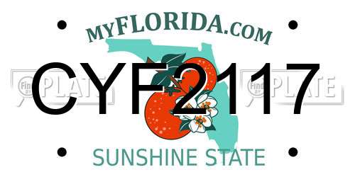 CYF2117 Florida License Plate