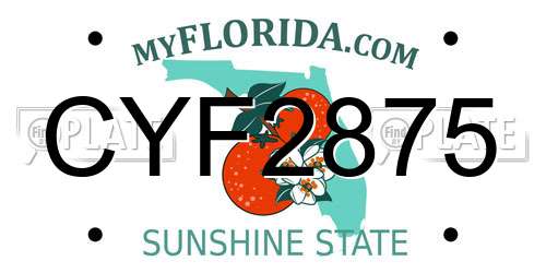 CYF2875 Florida License Plate