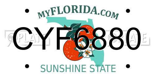 CYF6880 Florida License Plate