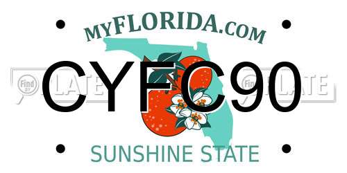 CYFC90 Florida License Plate