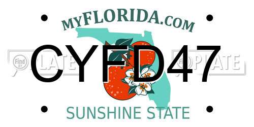 CYFD47 Florida License Plate