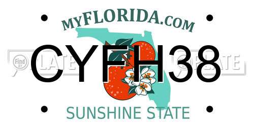 CYFH38 Florida License Plate
