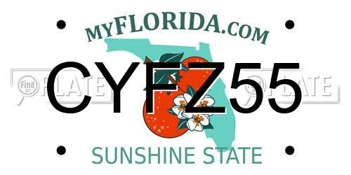 CYFZ55 Florida License Plate