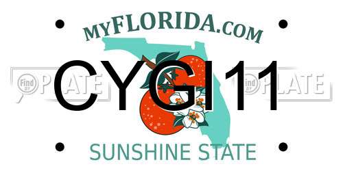 CYGI11 Florida License Plate