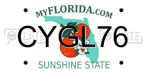 CYGL76 Florida License Plate