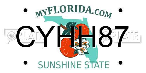 CYHH87 Florida License Plate
