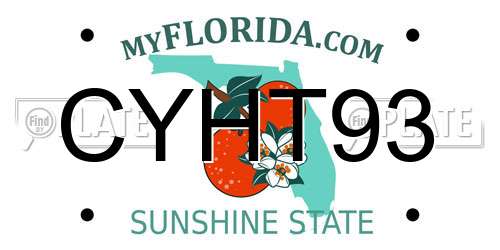CYHT93 Florida License Plate