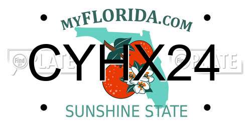 CYHX24 Florida License Plate