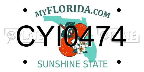 CYI0474 Florida License Plate