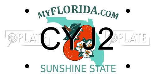 CYJ2 Florida License Plate