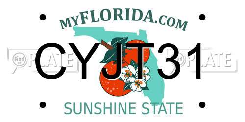 CYJT31 Florida License Plate