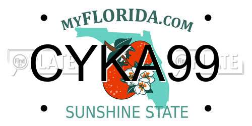 CYKA99 Florida License Plate