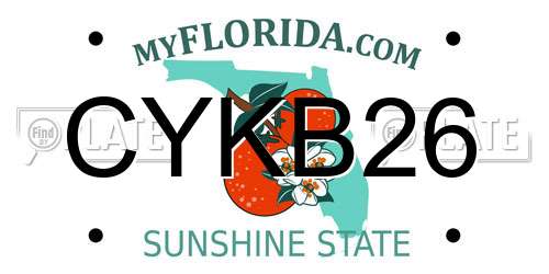 CYKB26 Florida License Plate