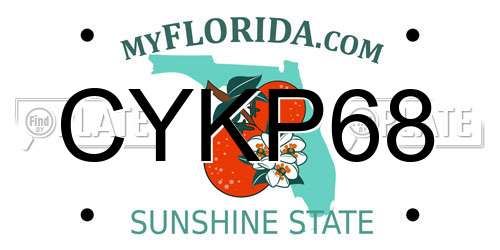 CYKP68 Florida License Plate