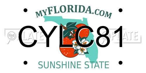 CYLC81 Florida License Plate