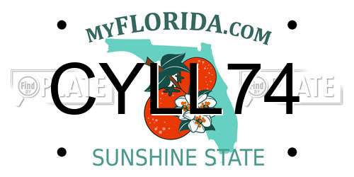 CYLL74 Florida License Plate