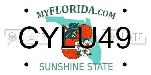 CYLU49 Florida License Plate
