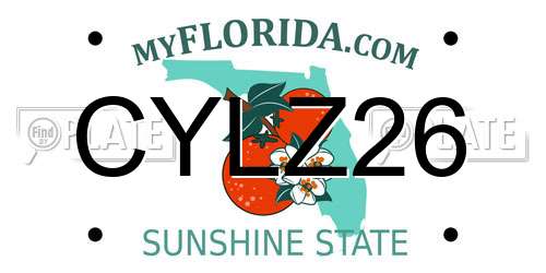 CYLZ26 Florida License Plate
