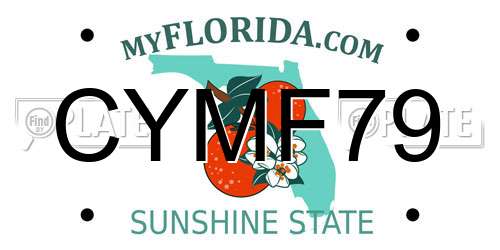 CYMF79 Florida License Plate