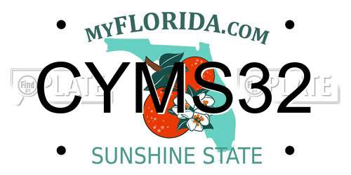 CYMS32 Florida License Plate