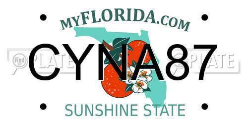 CYNA87 Florida License Plate