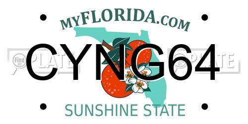 CYNG64 Florida License Plate