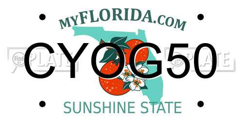 CYOG50 Florida License Plate