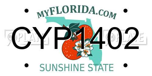 CYP1402 Florida License Plate