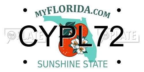 CYPL72 Florida License Plate