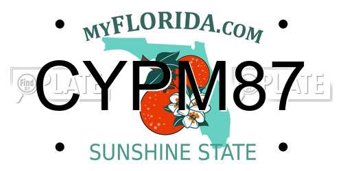 CYPM87 Florida License Plate