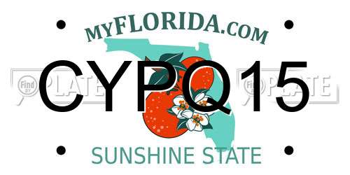 CYPQ15 Florida License Plate
