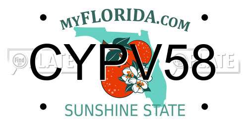 CYPV58 Florida License Plate