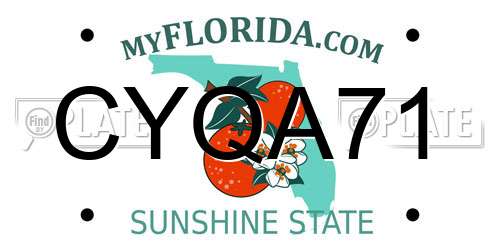 CYQA71 Florida License Plate