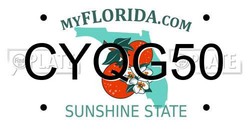 CYQG50 Florida License Plate