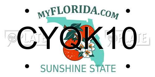 CYQK10 Florida License Plate
