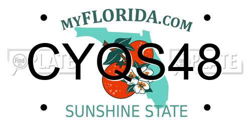 CYQS48 Florida License Plate