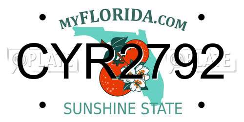 CYR2792 Florida License Plate