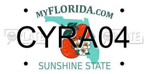 CYRA04 Florida License Plate