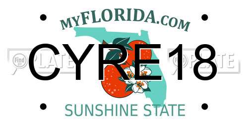 CYRE18 Florida License Plate