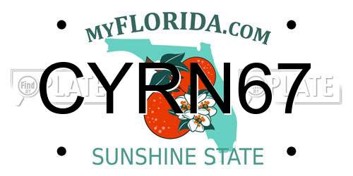 CYRN67 Florida License Plate