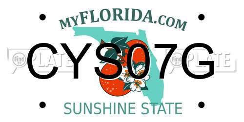 CYS07G Florida License Plate