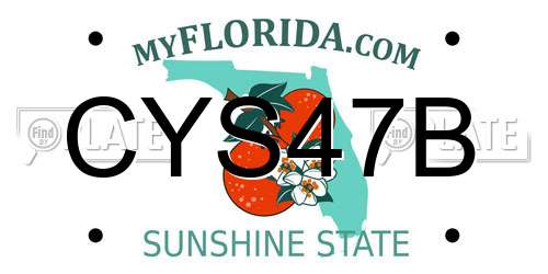 CYS47B Florida License Plate