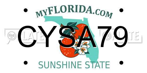 CYSA79 Florida License Plate