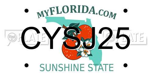 CYSJ25 Florida License Plate